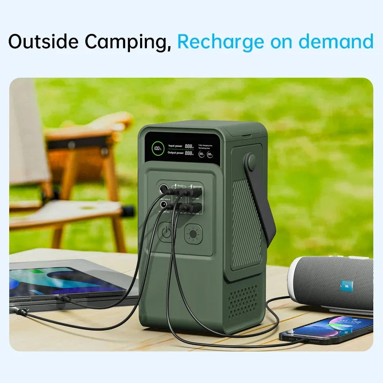 Portable Power Bank 192Wh Camping LiFePO4 Battery PD3.1 140W Ultra Fast Charging DC Solar Supply Generator