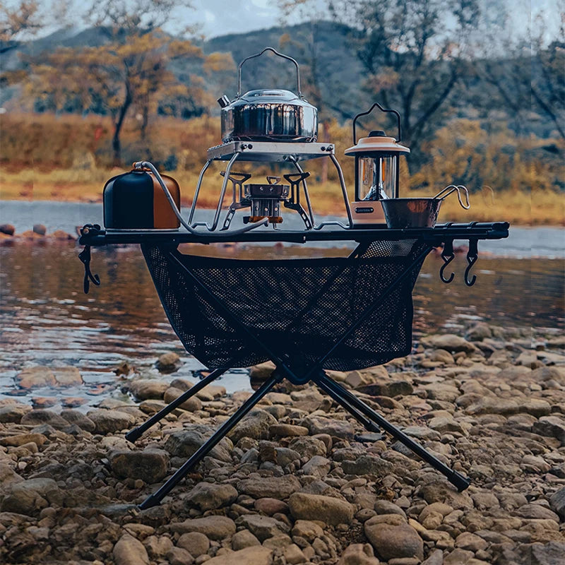Outdoor Folding Camping Table with Mesh Bag Outdoor Backyard Picnic BBQ Hiking